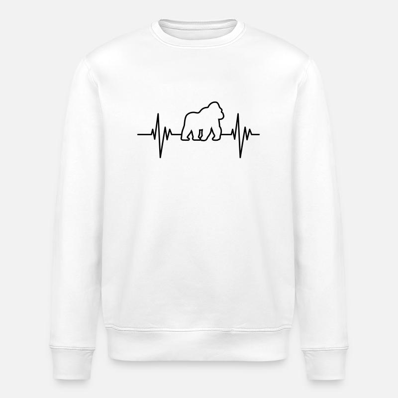 Gorilla Pulse - Stanley/Stella ROLLER Unisex Organic Sweatshirt - white