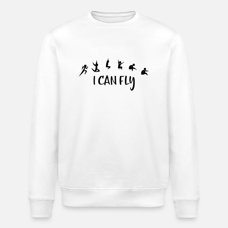 long jump - Stanley/Stella ROLLER Unisex Organic Sweatshirt - white