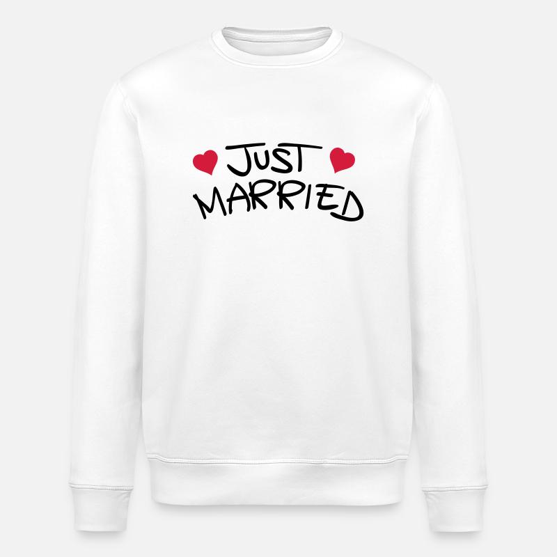 just_married_1__f2 - Stanley/Stella Unisex Bio-Sweatshirt ROLLER - Weiß