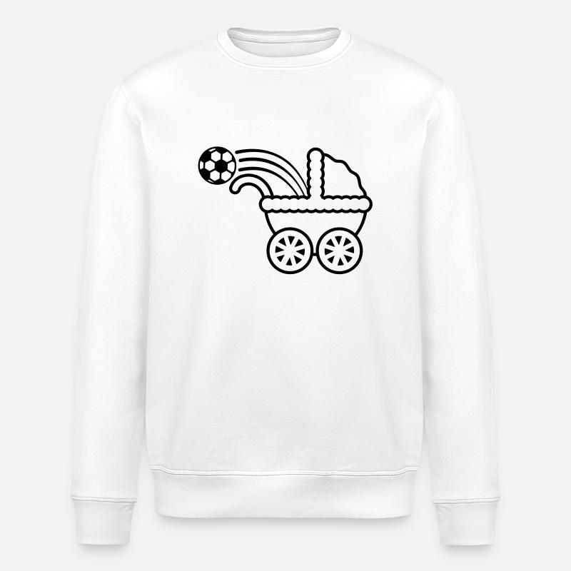 born_to_play_soccer - Stanley/Stella Unisex Bio-Sweatshirt ROLLER - Weiß