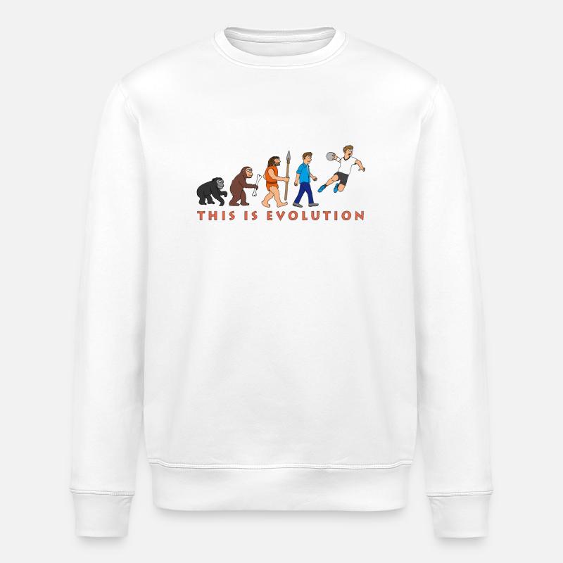evolution_handball_comic_122012_c - Stanley/Stella Unisex Bio-Sweatshirt ROLLER - Weiß