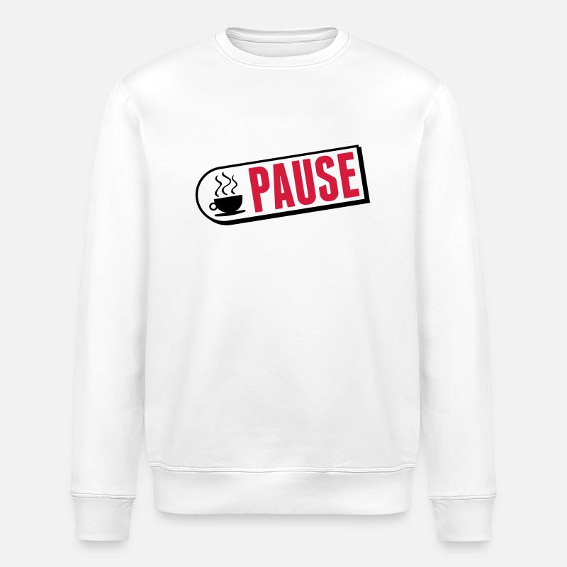 kaffee_pause_tm2 - Stanley/Stella Unisex Bio-Sweatshirt ROLLER - Weiß
