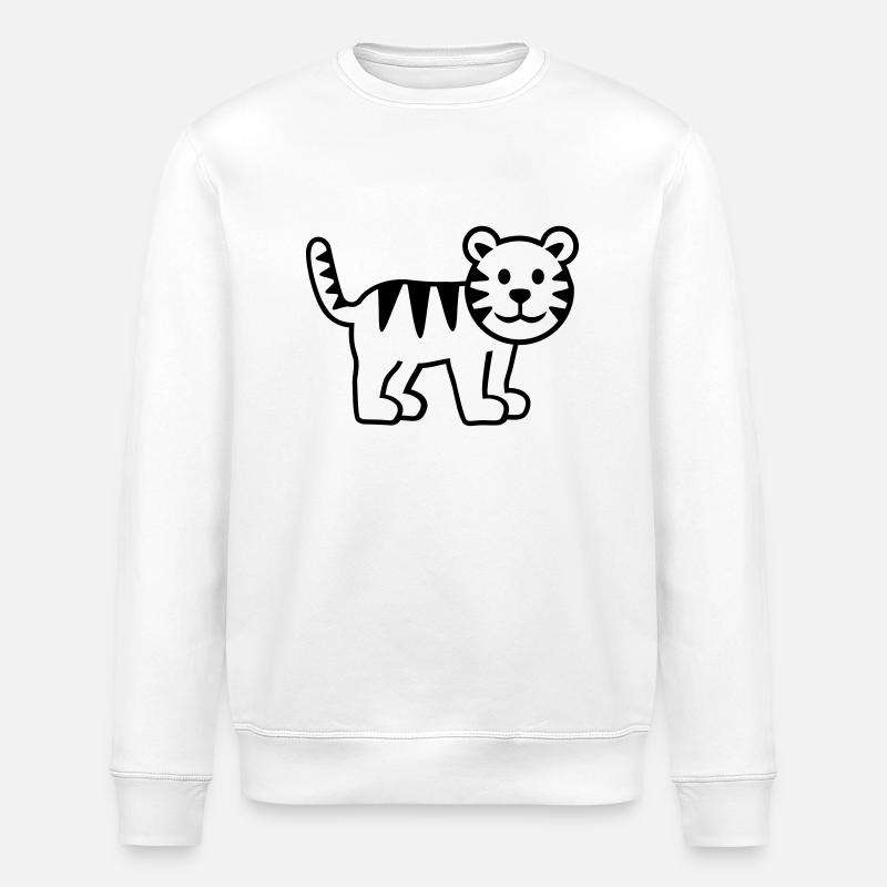 Tiger - Stanley/Stella ROLLER Unisex Organic Sweatshirt - white