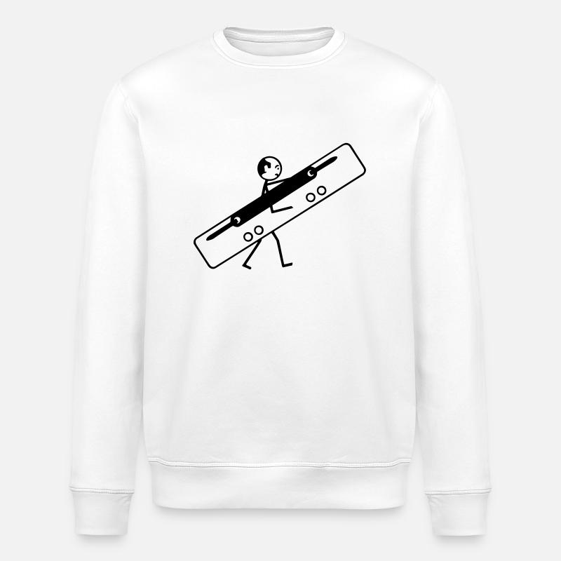Heftstreifen - Stanley/Stella Unisex Bio-Sweatshirt ROLLER - Weiß