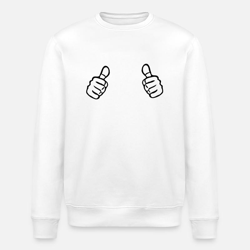 Two Thumbs Up - Stanley/Stella Unisex Bio-Sweatshirt ROLLER - Weiß