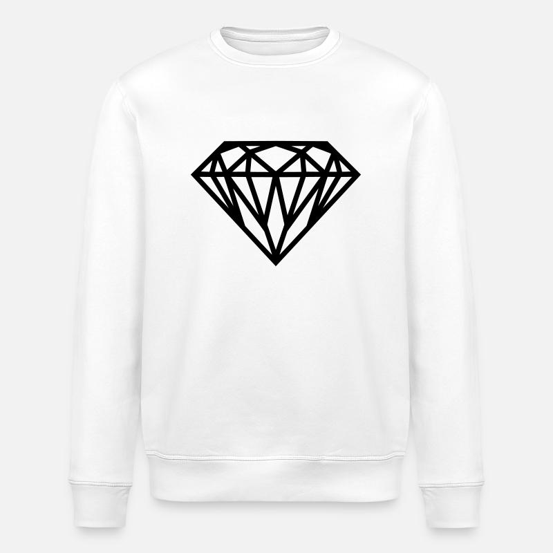 Diamant - Sweat bio ROLLER Stanley/Stella Unisexe - blanc