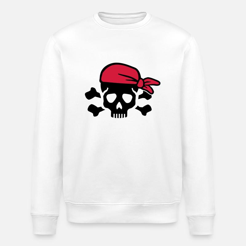 Pirate - Stanley/Stella ROLLER Unisex Organic Sweatshirt - white