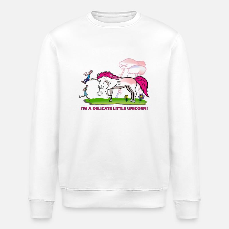 Delicate Unicorn - Sweat bio ROLLER Stanley/Stella Unisexe - blanc