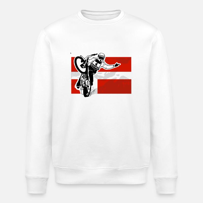 Speedway - Denmark Flag - Sweat bio ROLLER Stanley/Stella Unisexe - blanc