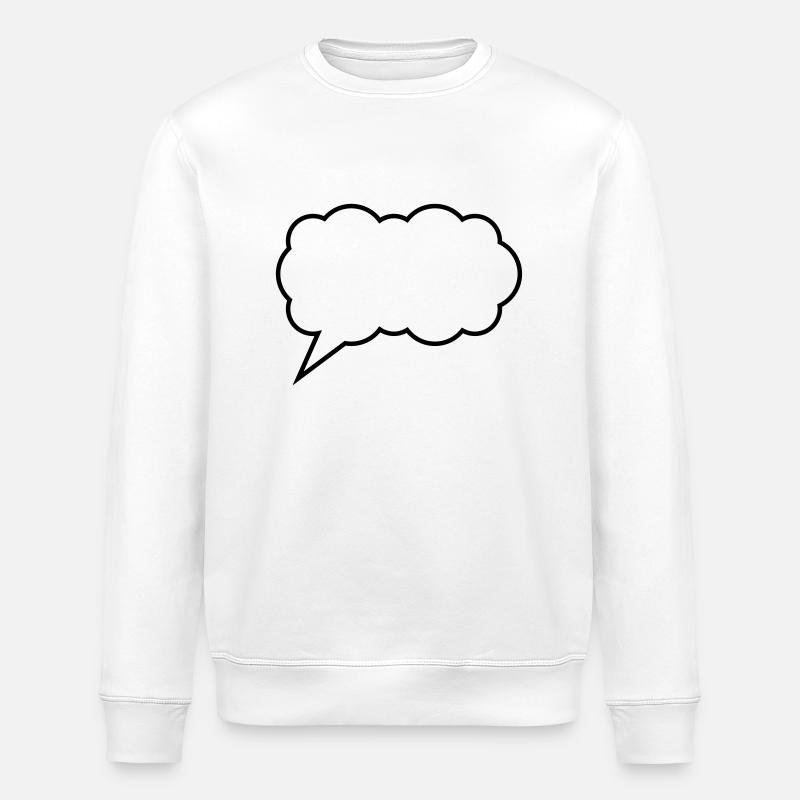 cloud bubble - Stanley/Stella ROLLER Unisex Organic Sweatshirt - white