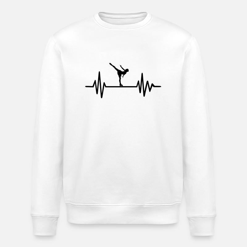 Eiskunstlauf - Stanley/Stella Unisex Bio-Sweatshirt ROLLER - Weiß