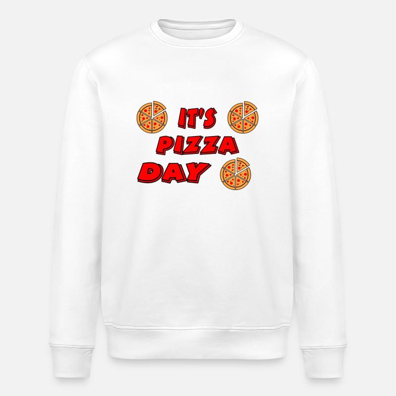Pizza - Stanley/Stella ROLLER Unisex Organic Sweatshirt - white