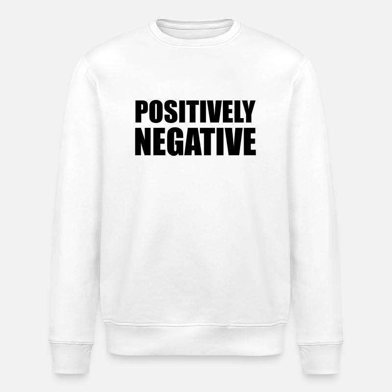 POSITIVELY NEGATIVE - Stanley/Stella Unisex Bio-Sweatshirt ROLLER - Weiß