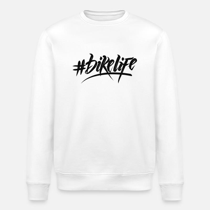 Biker Life - Stanley/Stella Unisex Bio-Sweatshirt ROLLER - Weiß