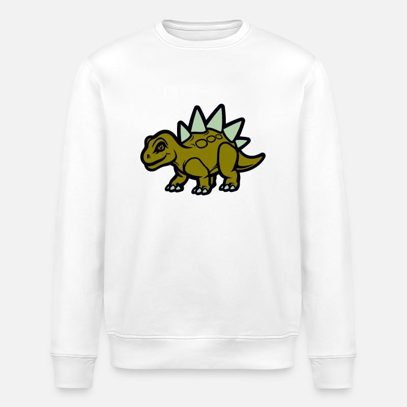 Stegosaurus Comic - Stanley/Stella ROLLER Unisex Organic Sweatshirt - white