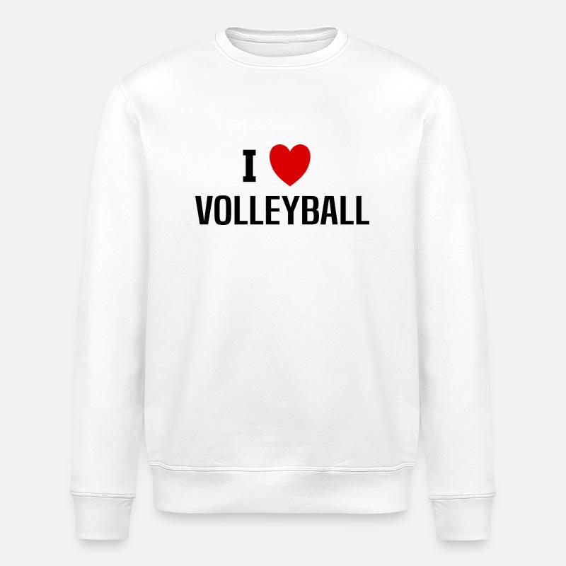 Ich liebe Volleyball - Stanley/Stella Unisex Bio-Sweatshirt ROLLER - Weiß