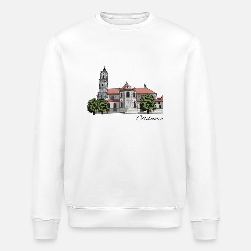 Abbaye bénédictine // Ottobeuren // Illustration - Sweat bio ROLLER Stanley/Stella Unisexe - blanc