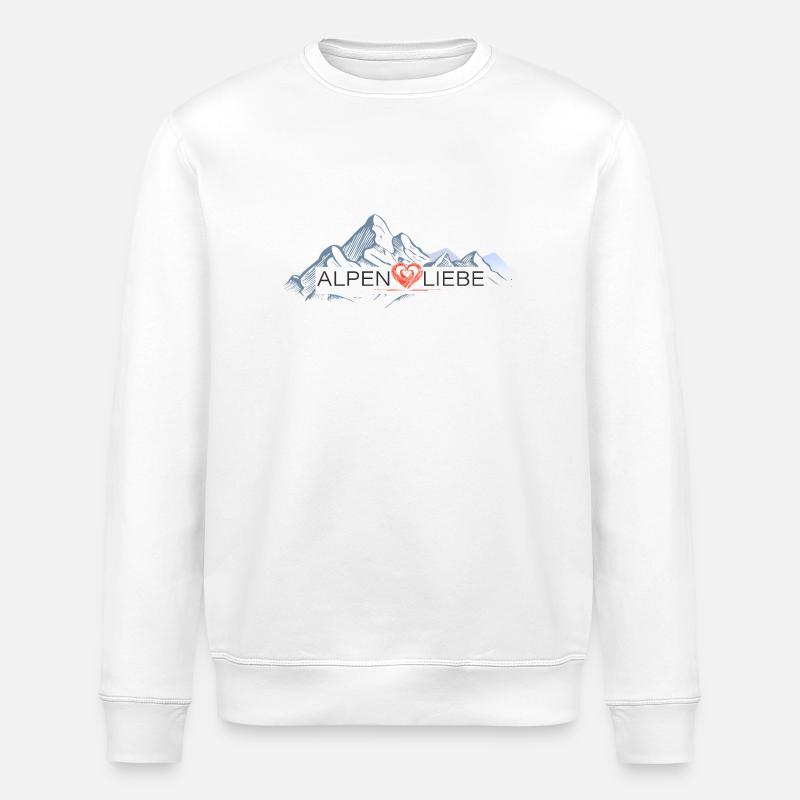 Alpen Liebe02 - Stanley/Stella Unisex Bio-Sweatshirt ROLLER - Weiß