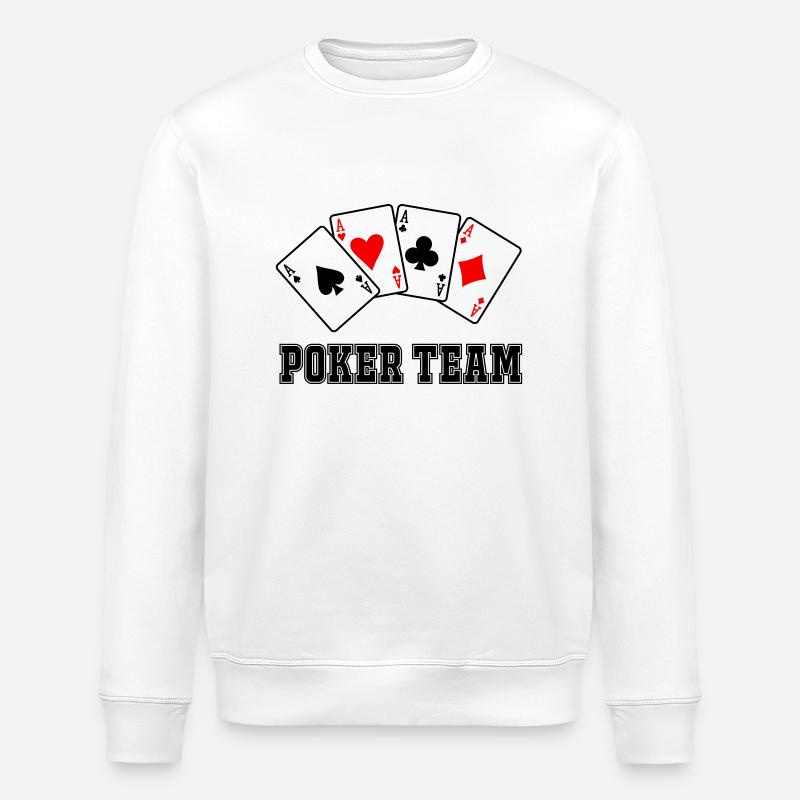 Équipe de poker - Sweat bio ROLLER Stanley/Stella Unisexe - blanc