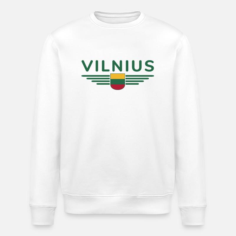 T-shirt Vilnius – Déclaration élégante - Sweat bio ROLLER Stanley/Stella Unisexe - blanc