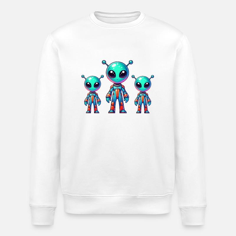 Alien Comic - Stanley/Stella Unisex Bio-Sweatshirt ROLLER - Weiß