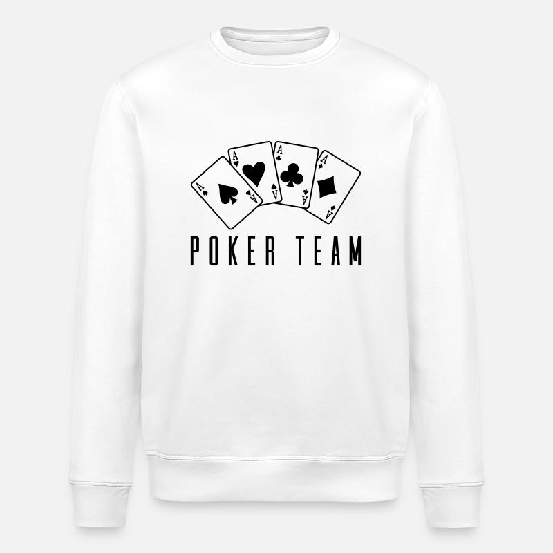 Poker Team 1 - Stanley/Stella ROLLER Unisex Organic Sweatshirt - white