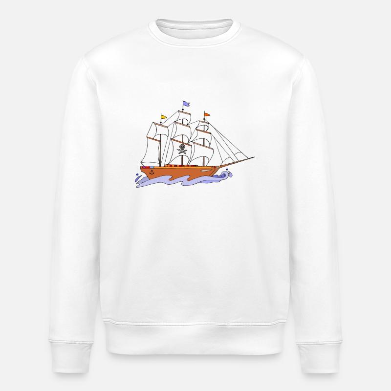Segelschiff - Stanley/Stella Unisex Bio-Sweatshirt ROLLER - Weiß