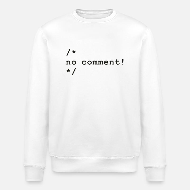 no comment - Stanley/Stella ROLLER Unisex Organic Sweatshirt - white
