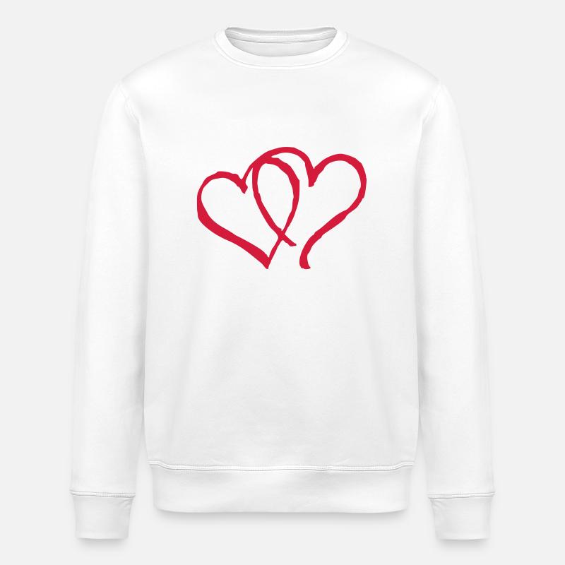 Herz - Stanley/Stella Unisex Bio-Sweatshirt ROLLER - Weiß