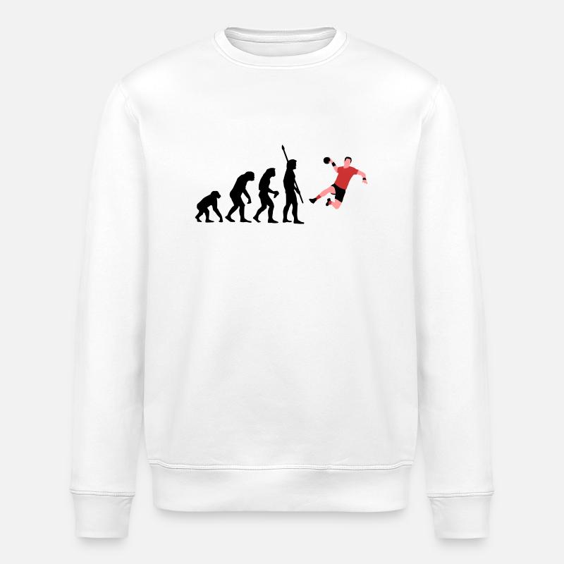 evolution_handballer_a_3c - Stanley/Stella Unisex Bio-Sweatshirt ROLLER - Weiß