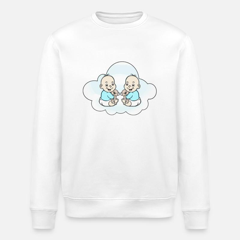 Baby Zwillinge - Stanley/Stella Unisex Bio-Sweatshirt ROLLER - Weiß