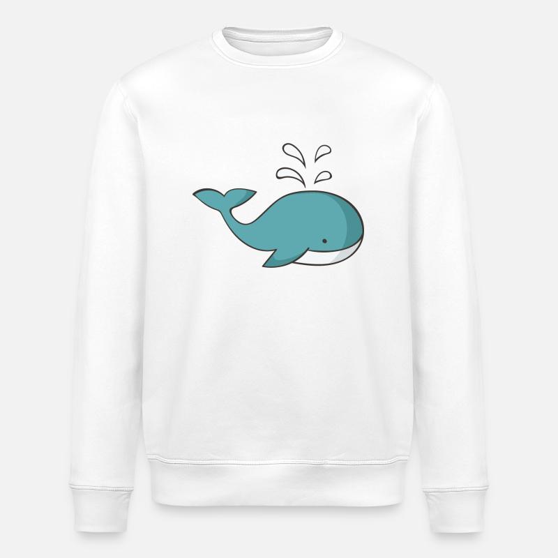baleine - Sweat bio ROLLER Stanley/Stella Unisexe - blanc