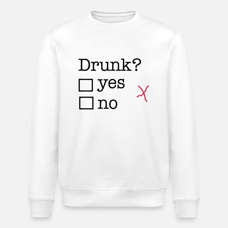 drunk - Stanley/Stella ROLLER Unisex Organic Sweatshirt - white