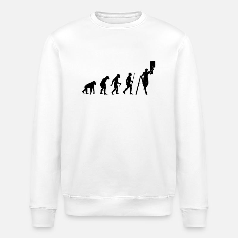 L'évolution des peintres - Sweat bio ROLLER Stanley/Stella Unisexe - blanc