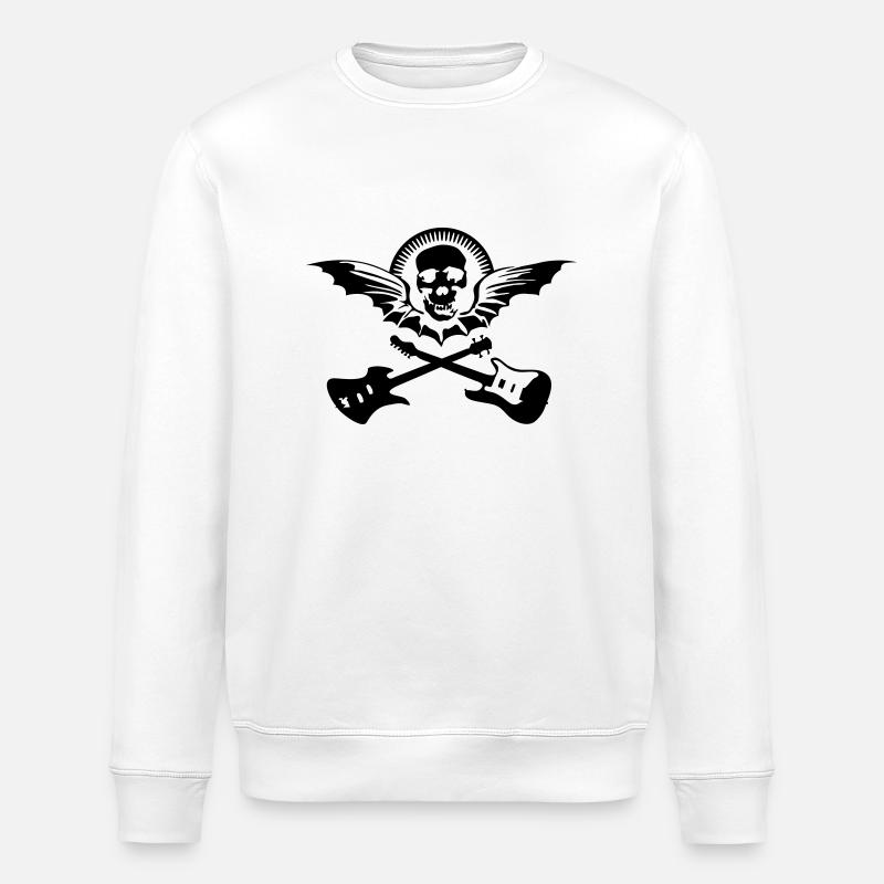 flugschaedel_weiss_09_2011_a_2c - Stanley/Stella ROLLER Unisex Organic Sweatshirt - white