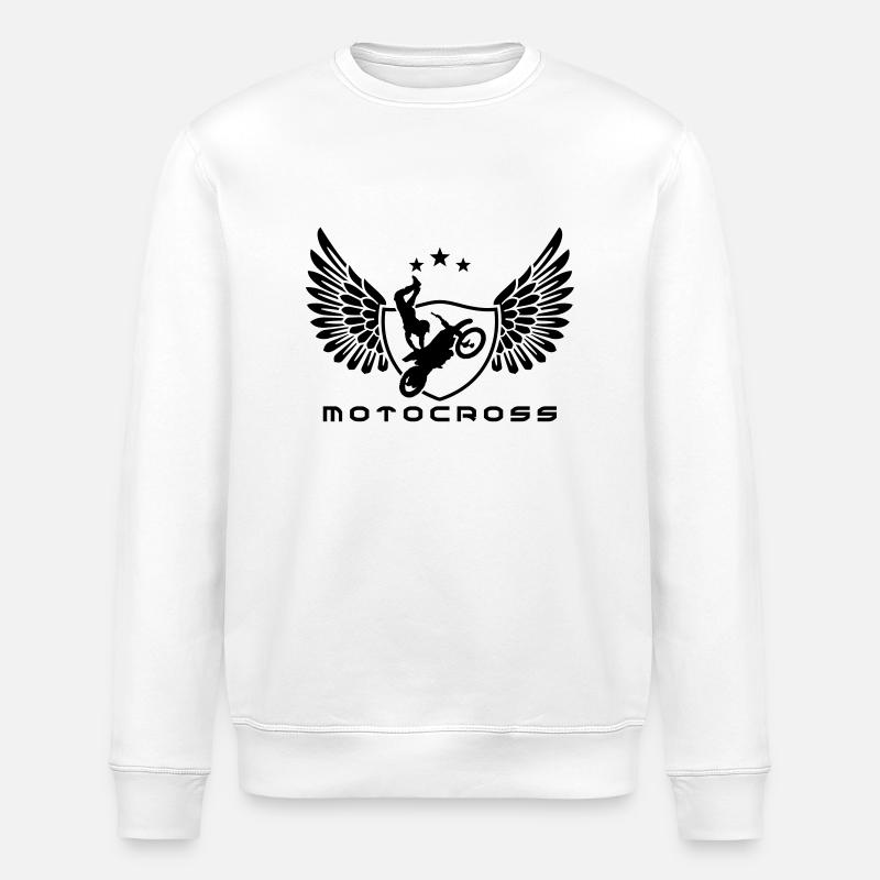 motocross - Sweat bio ROLLER Stanley/Stella Unisexe - blanc