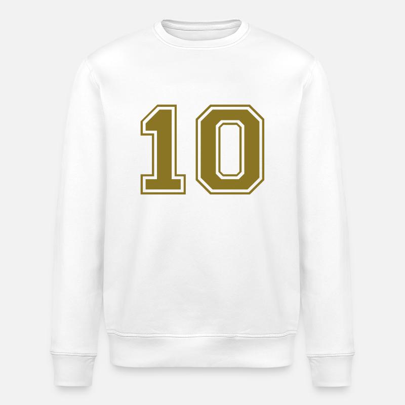 nummer - 10 - Stanley/Stella Unisex Bio-Sweatshirt ROLLER - Weiß