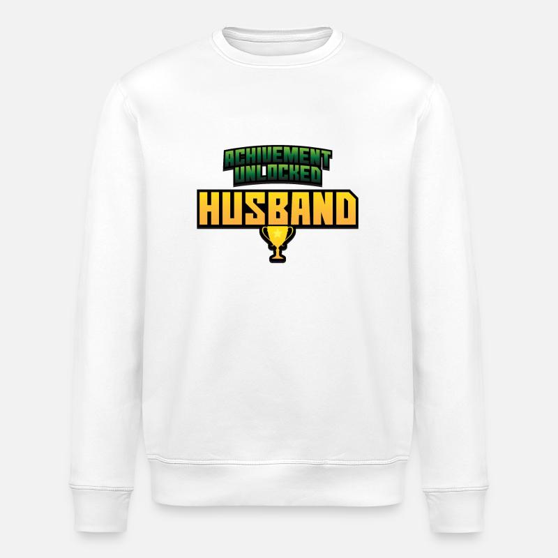 Husband - Stanley/Stella ROLLER Unisex Organic Sweatshirt - white