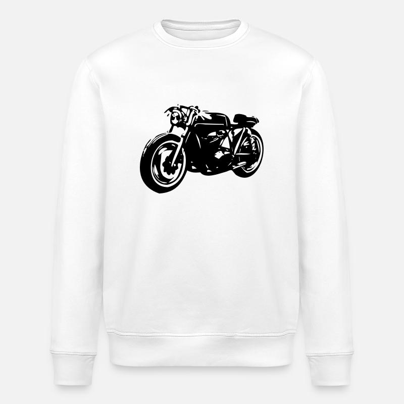 cafe racer - Stanley/Stella ROLLER Unisex Organic Sweatshirt - white