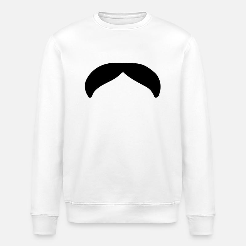 Beard moustache moustache mustache 1c. - Stanley/Stella ROLLER Unisex Organic Sweatshirt - white