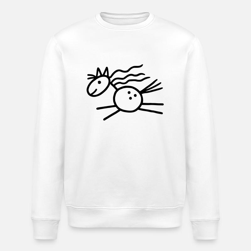 Sauts de cheval - Sweat bio ROLLER Stanley/Stella Unisexe - blanc