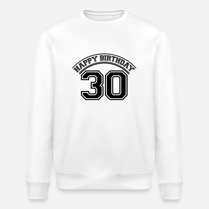 Happy Birthday 30 Years Logo - Sweat bio ROLLER Stanley/Stella Unisexe - blanc