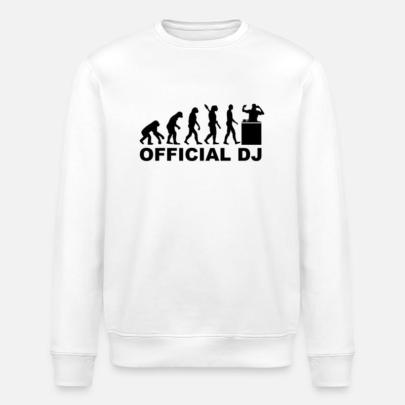 Official DJ - Stanley/Stella ROLLER Unisex Organic Sweatshirt - white