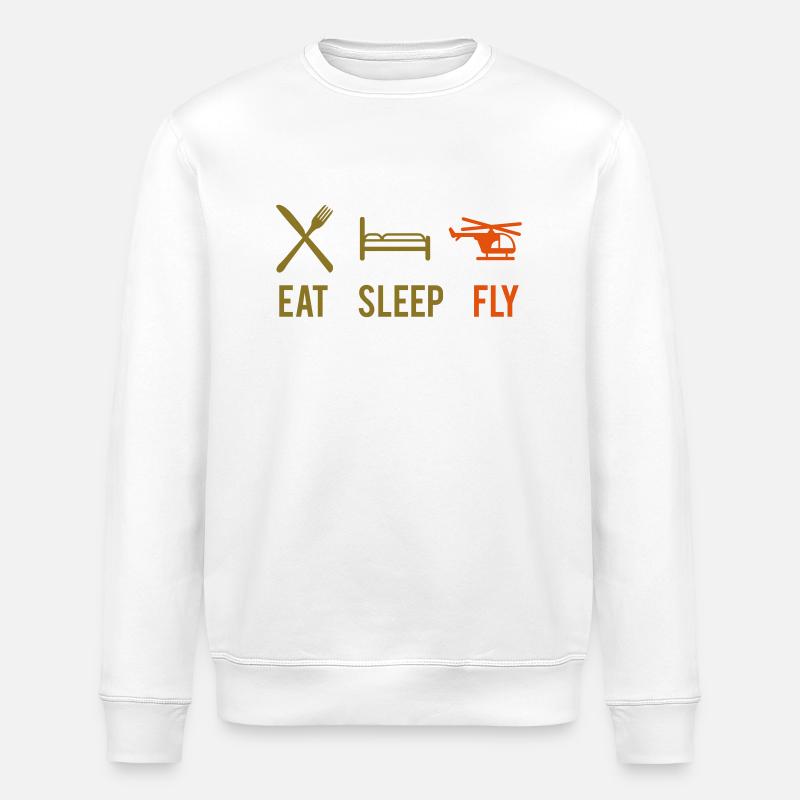 Manger dormir manger de mouche mouche de sommeil - Sweat bio ROLLER Stanley/Stella Unisexe - blanc