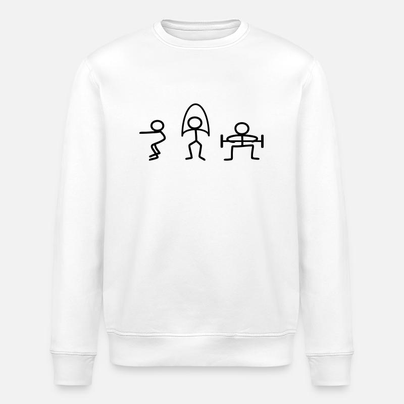 Fitness Gymnastik - Stanley/Stella Unisex Bio-Sweatshirt ROLLER - Weiß