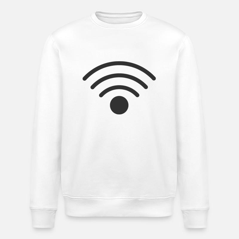 Wlan Symbol - Stanley/Stella Unisex Bio-Sweatshirt ROLLER - Weiß