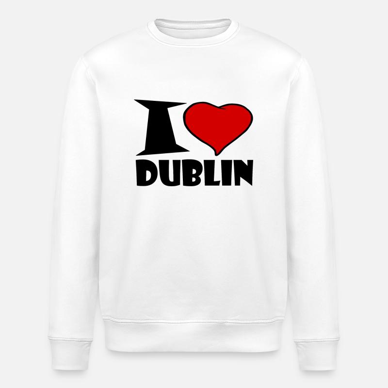 Dublin - I love Dublin - Stanley/Stella ROLLER Unisex Organic Sweatshirt - white
