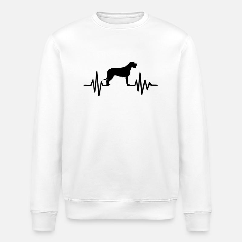 Irish Wolfhound - Stanley/Stella ROLLER Unisex Organic Sweatshirt - white