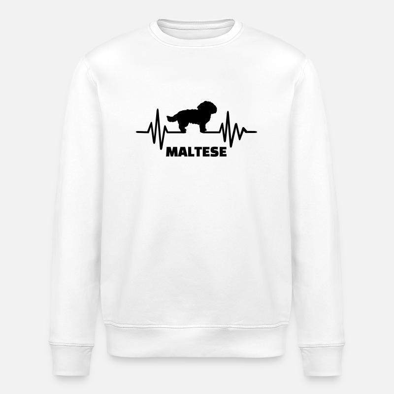 Maltese - Stanley/Stella ROLLER Unisex Organic Sweatshirt - white