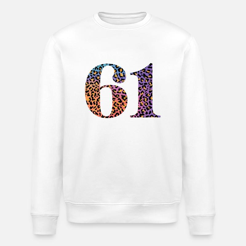 61e anniversaire léopard - Sweat bio ROLLER Stanley/Stella Unisexe - blanc